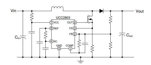 Schematic diagram of UCC2803QDRQ1